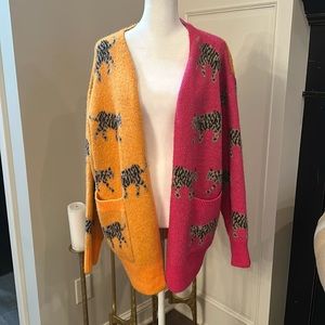 Cheetah, Tiger Cardigan, Hudson Gray Small